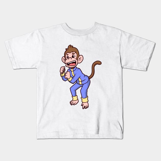 Tabata Monkey Kids T-Shirt by Modern Medieval Design